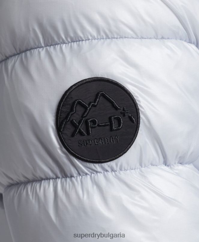 Superdry облекло N00H4579 светло синьо мъже xpd спортно луксозно пухено яке