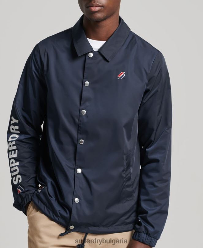 Superdry облекло N00H4580 военноморски флот мъже код основно треньорско яке