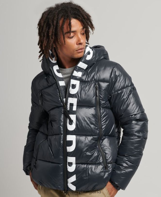 Superdry облекло N00H4581 военноморски флот мъже планинско алпийско яке с качулка