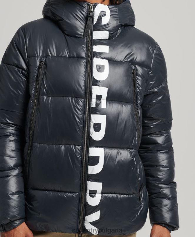 Superdry облекло N00H4581 военноморски флот мъже планинско алпийско яке с качулка