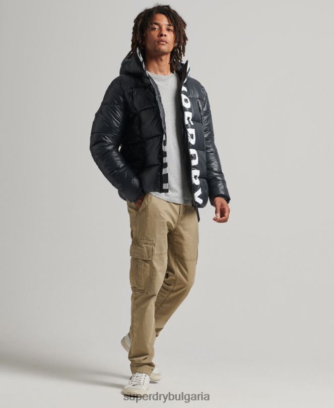Superdry облекло N00H4581 военноморски флот мъже планинско алпийско яке с качулка