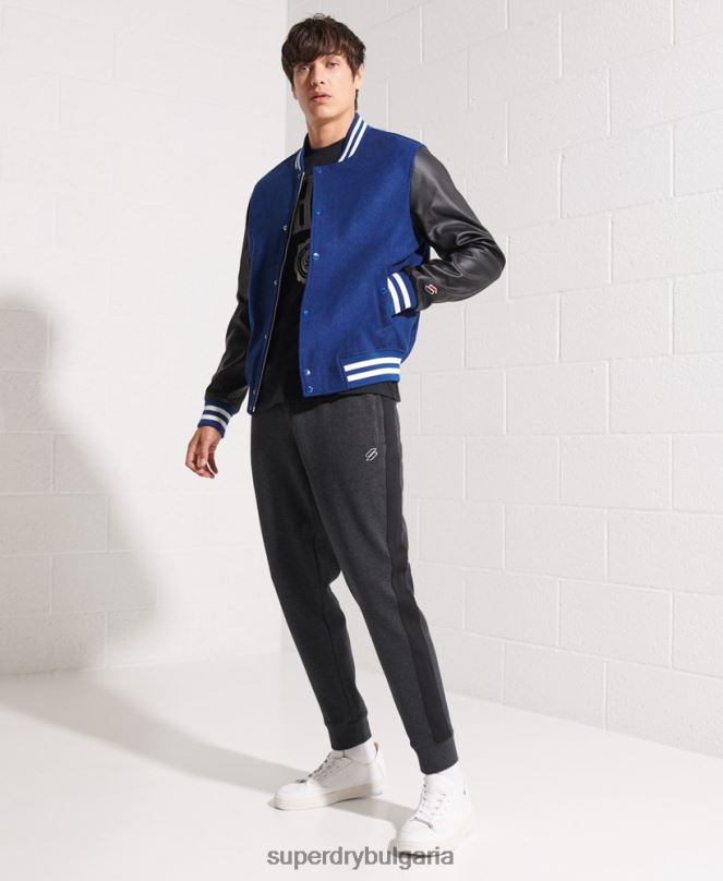 Superdry облекло N00H4586 военноморски флот мъже вълнено университетско бейзболно яке