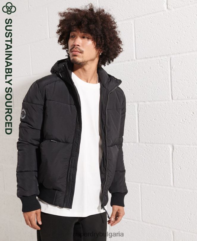 Superdry облекло N00H4587 черен мъже планинско яке за отдих