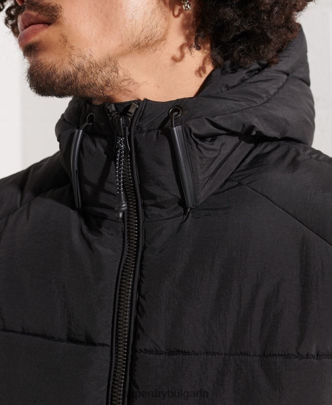 Superdry облекло N00H4587 черен мъже планинско яке за отдих