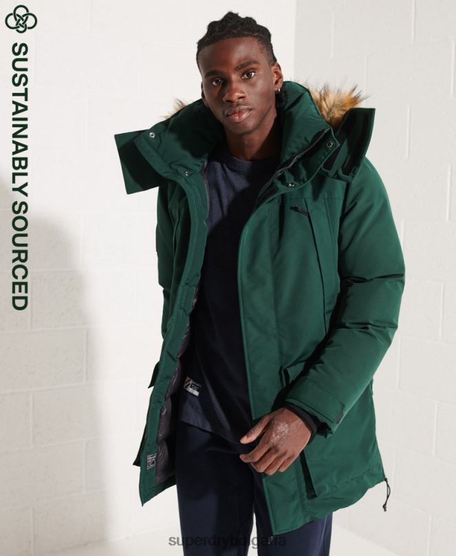 Superdry облекло N00H4588 зелено мъже яке еверест парка