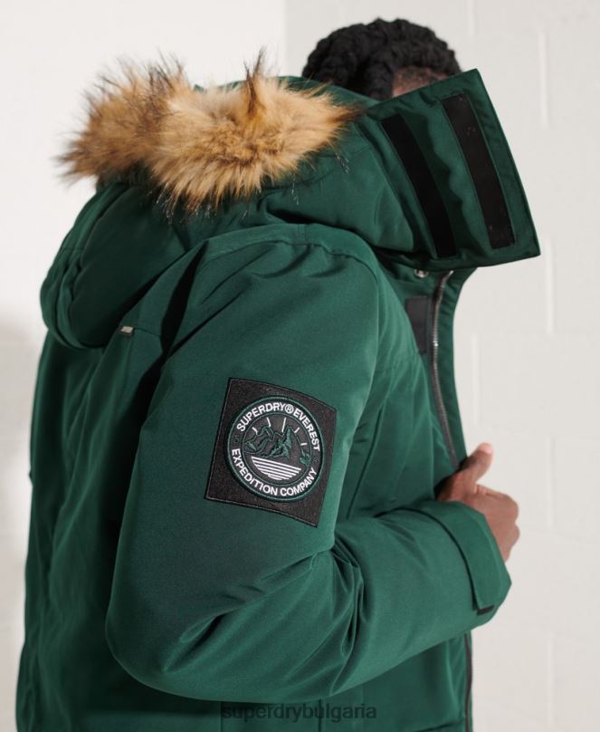 Superdry облекло N00H4588 зелено мъже яке еверест парка