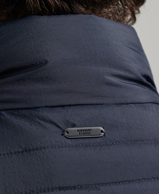 Superdry облекло N00H4590 военноморски флот мъже лека подплатена жилетка