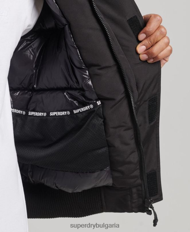 Superdry облекло N00H4591 черен мъже експедиция everest bomber подплатено яке