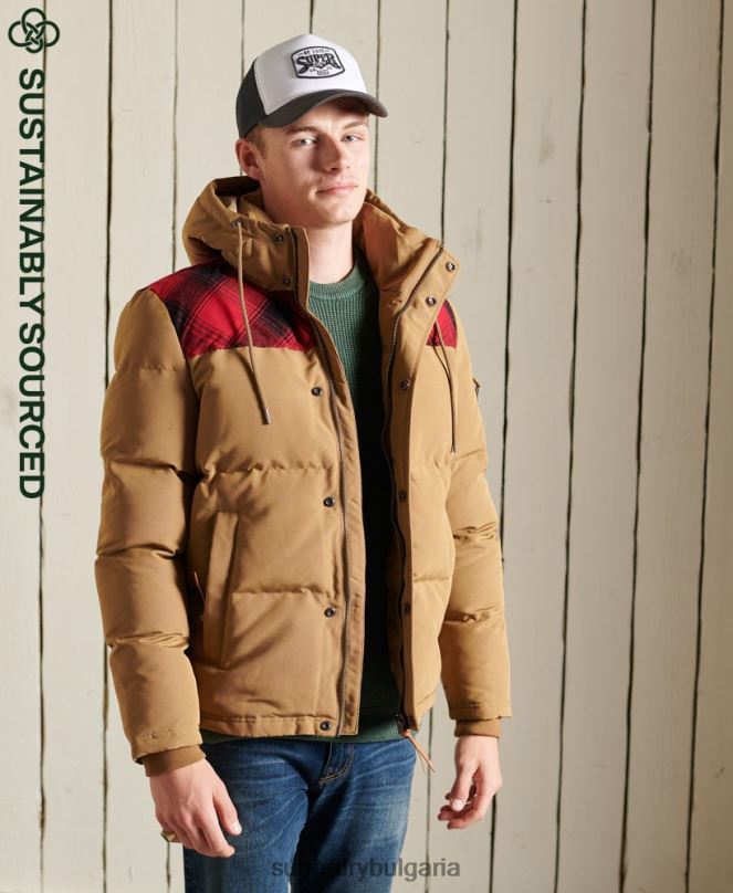 Superdry облекло N00H4592 зелено мъже ватирано яке Еверест