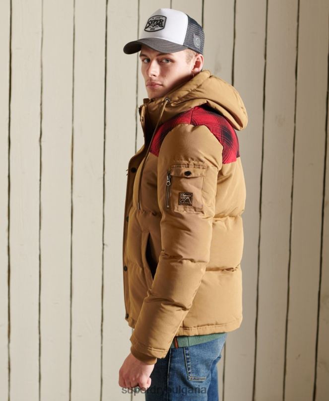 Superdry облекло N00H4592 зелено мъже ватирано яке Еверест