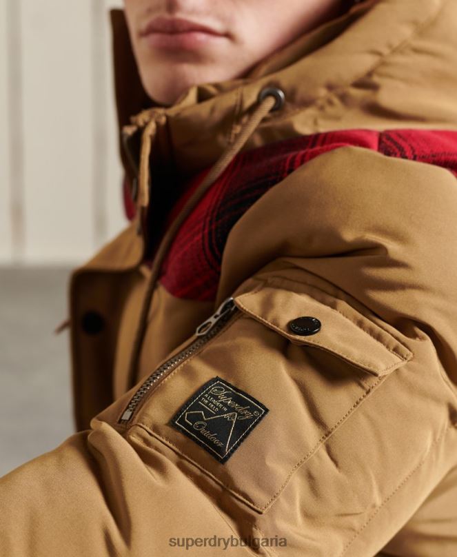 Superdry облекло N00H4592 зелено мъже ватирано яке Еверест