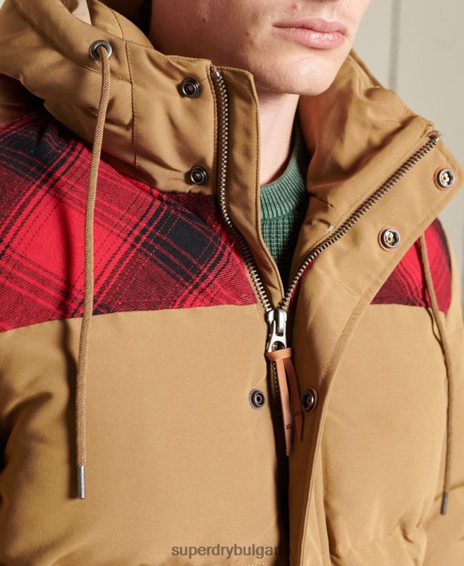 Superdry облекло N00H4592 зелено мъже ватирано яке Еверест