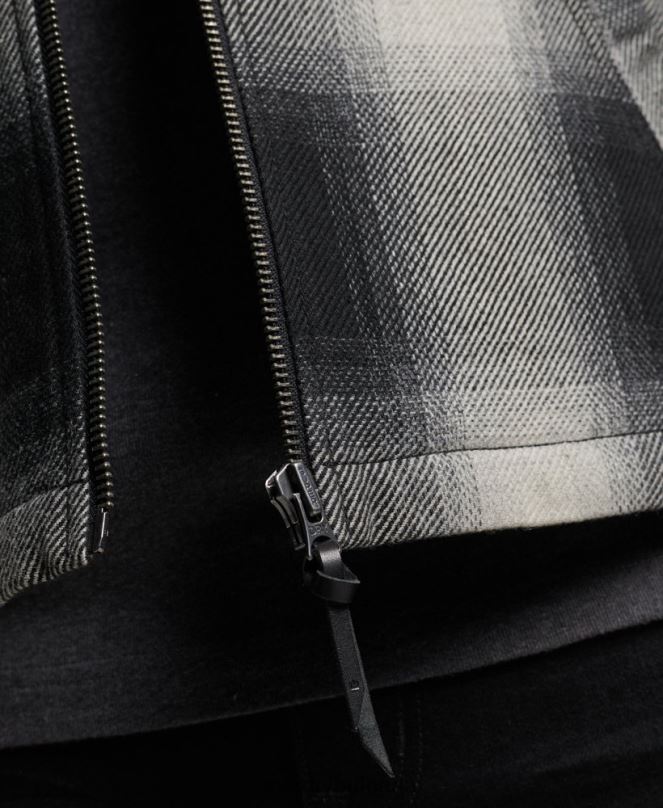 Superdry облекло N00H4594 черен мъже реколта вълнено яке Harrington