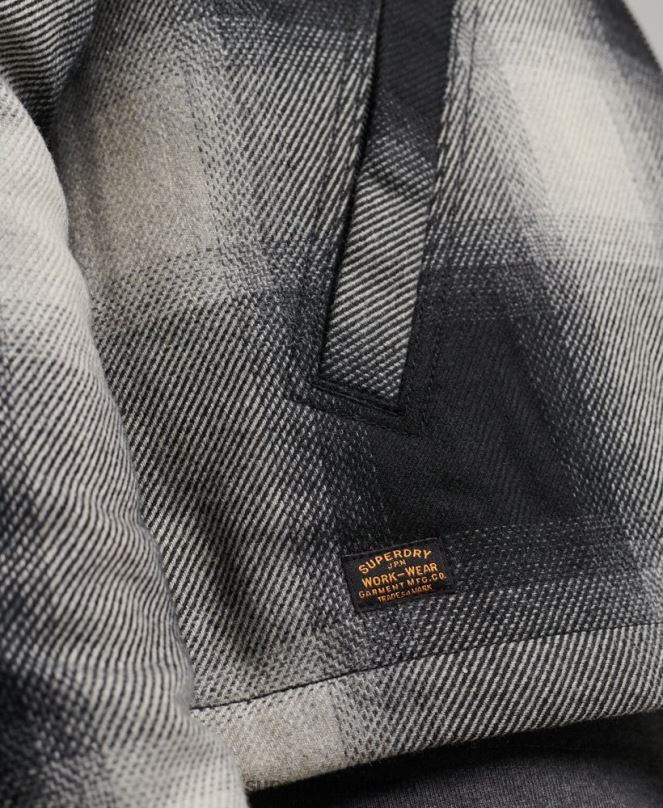 Superdry облекло N00H4594 черен мъже реколта вълнено яке Harrington