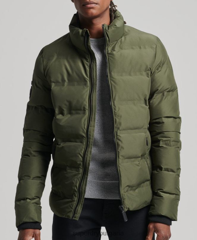 Superdry облекло N00H4595 зелено мъже върховно радарно яке с юрган