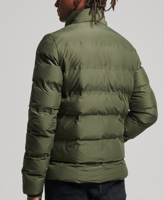 Superdry облекло N00H4595 зелено мъже върховно радарно яке с юрган
