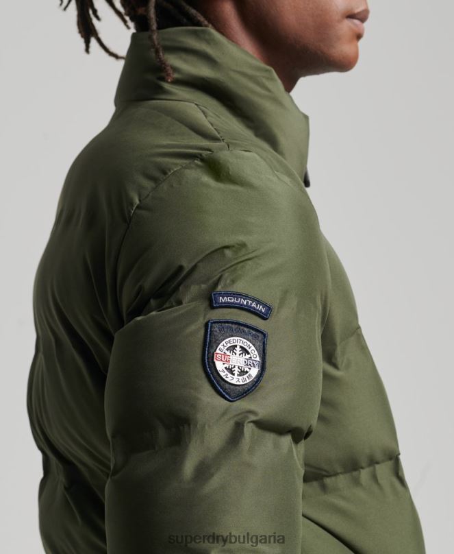 Superdry облекло N00H4595 зелено мъже върховно радарно яке с юрган