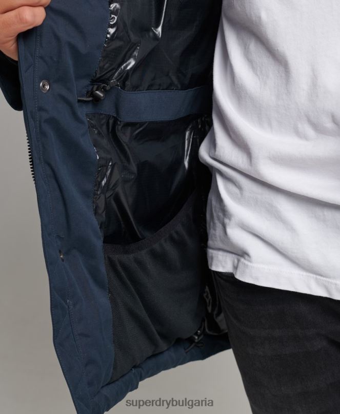Superdry облекло N00H4596 военноморски флот мъже микрофибърно експедиционно яке