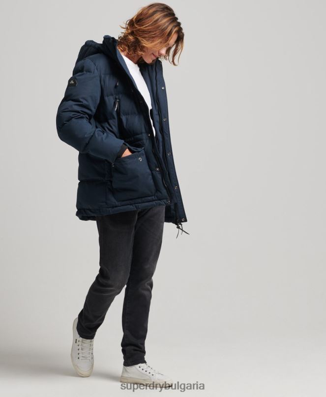 Superdry облекло N00H4596 военноморски флот мъже микрофибърно експедиционно яке