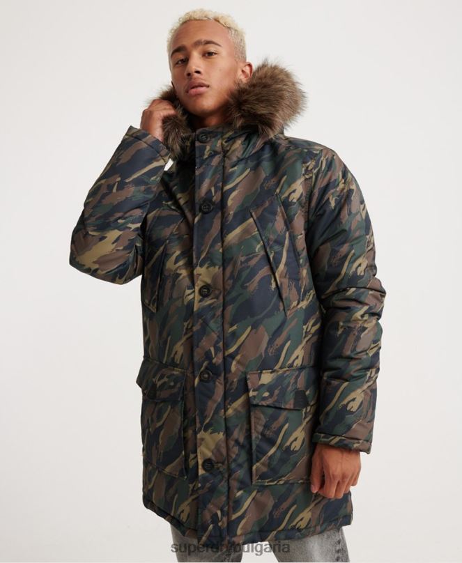 Superdry облекло N00H4602 каки мъже яке еверест парка