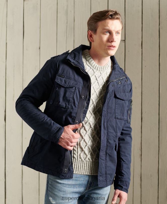 Superdry облекло N00H4603 военноморски флот мъже класическо яке за новобранец