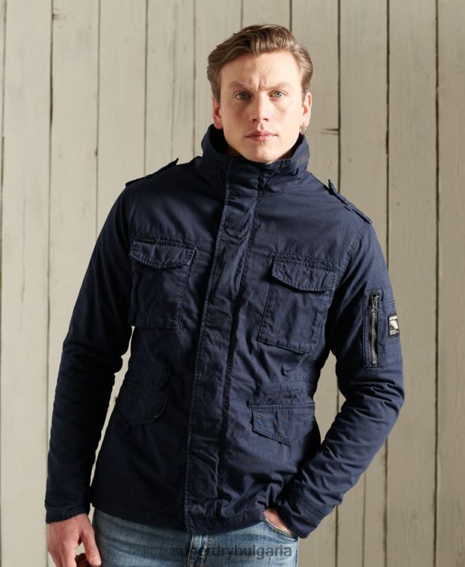 Superdry облекло N00H4603 военноморски флот мъже класическо яке за новобранец
