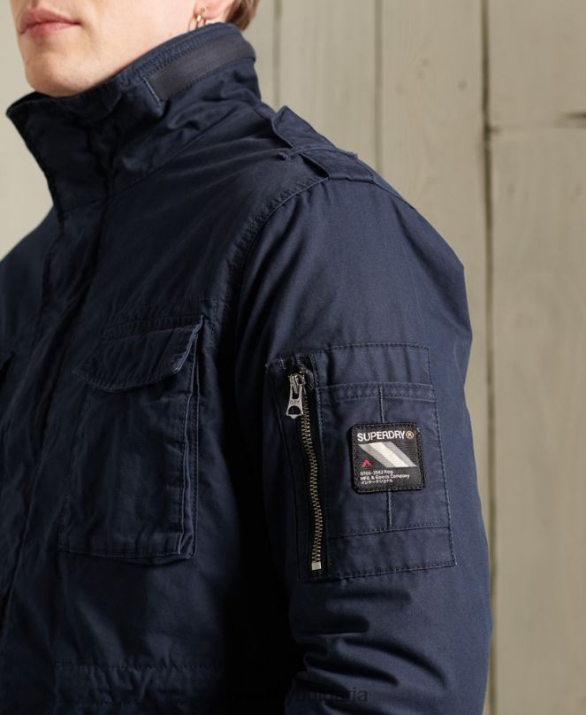 Superdry облекло N00H4603 военноморски флот мъже класическо яке за новобранец