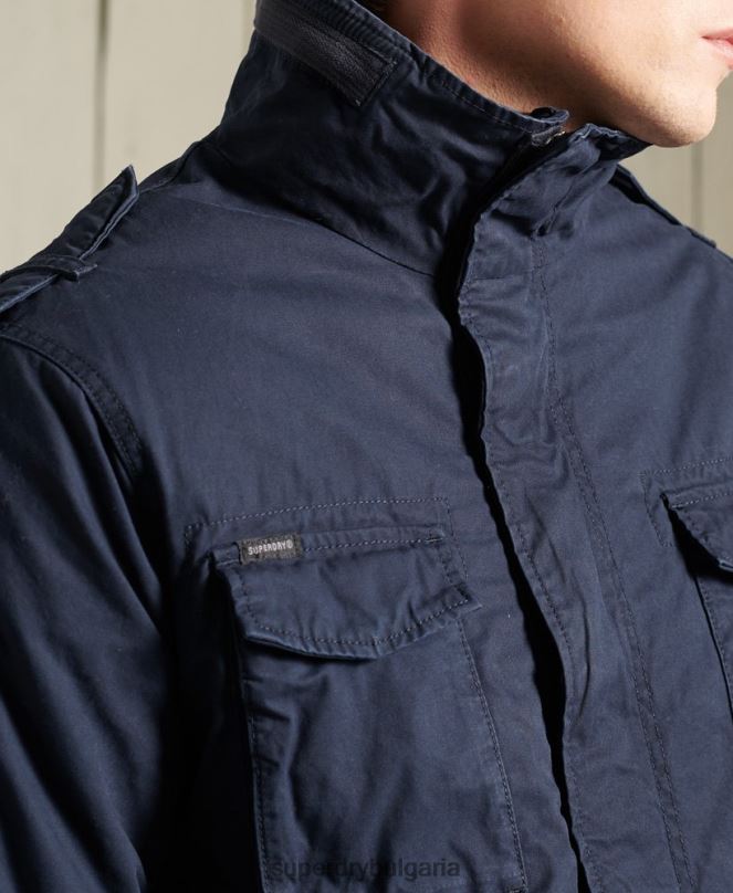 Superdry облекло N00H4603 военноморски флот мъже класическо яке за новобранец