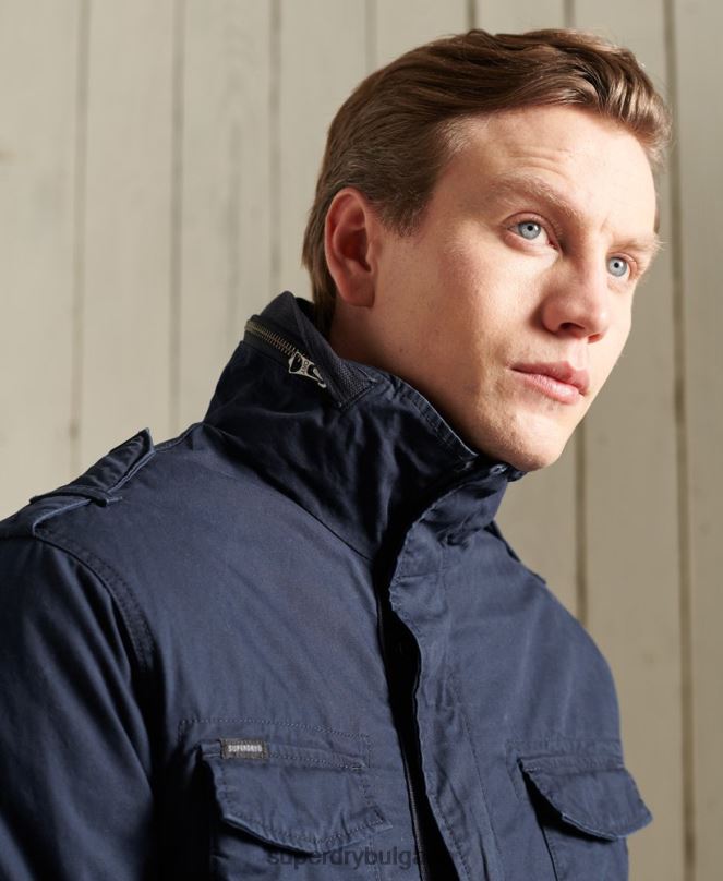 Superdry облекло N00H4603 военноморски флот мъже класическо яке за новобранец