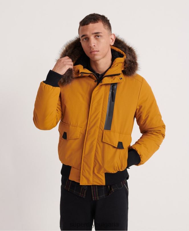 Superdry облекло N00H4604 жълто мъже бомбър яке Everest
