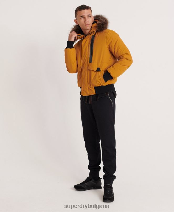 Superdry облекло N00H4604 жълто мъже бомбър яке Everest