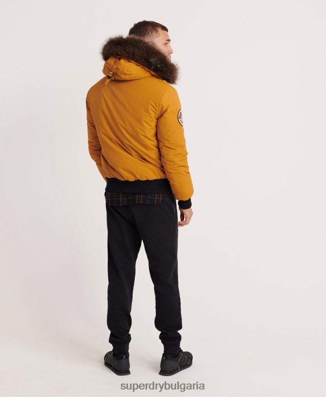 Superdry облекло N00H4604 жълто мъже бомбър яке Everest