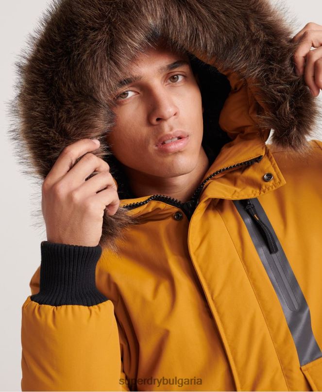 Superdry облекло N00H4604 жълто мъже бомбър яке Everest