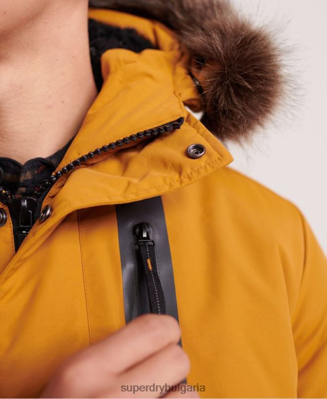 Superdry облекло N00H4604 жълто мъже бомбър яке Everest