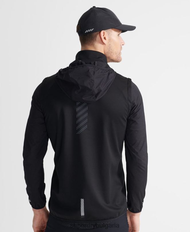 Superdry облекло N00H4609 черен мъже стартирайте адаптивна жилетка
