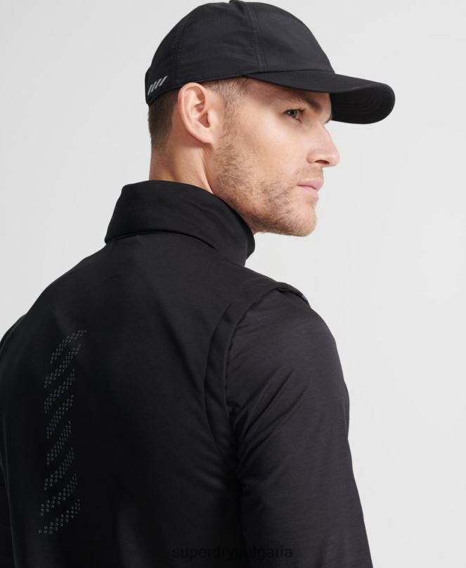 Superdry облекло N00H4609 черен мъже стартирайте адаптивна жилетка