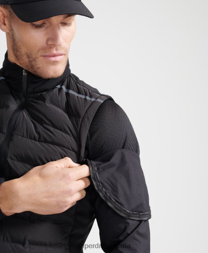 Superdry облекло N00H4609 черен мъже стартирайте адаптивна жилетка
