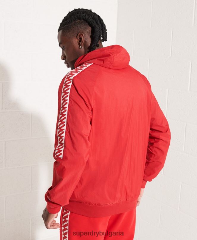 Superdry облекло N00H4610 червен мъже пистово яке с качулка sd-windrunner