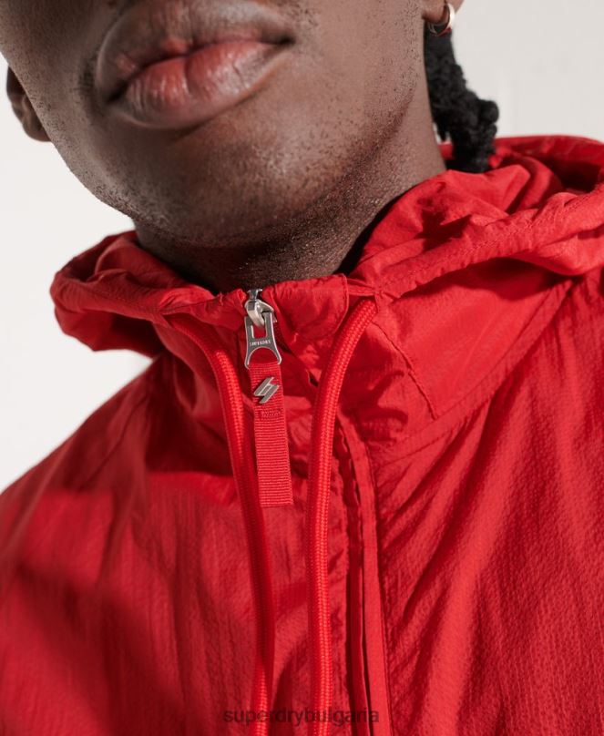 Superdry облекло N00H4610 червен мъже пистово яке с качулка sd-windrunner