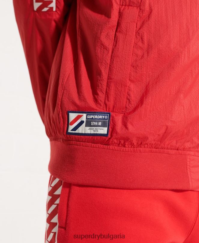 Superdry облекло N00H4610 червен мъже пистово яке с качулка sd-windrunner