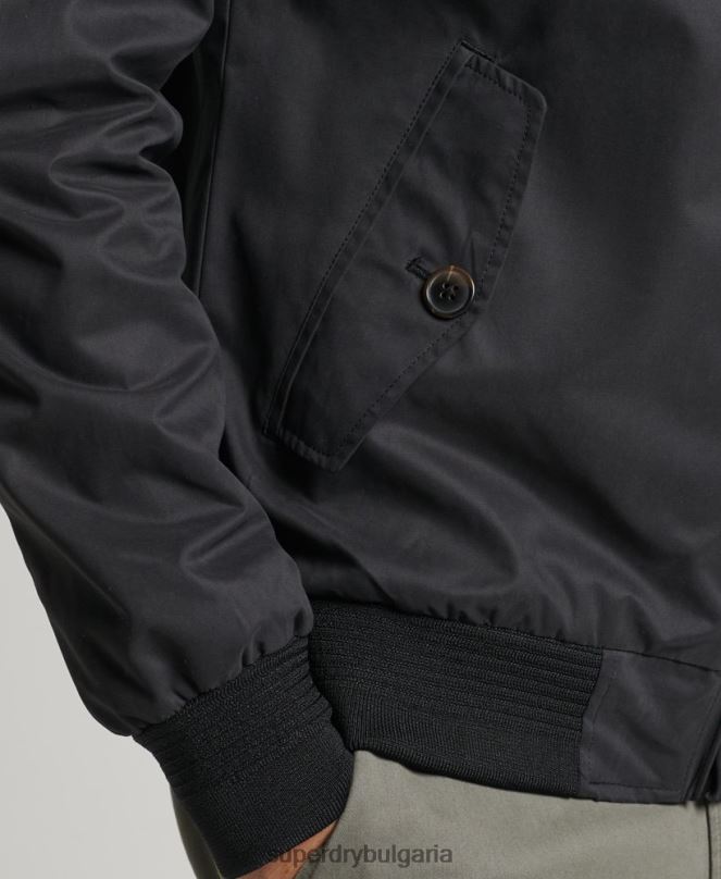 Superdry облекло N00H4611 черен мъже емблематично яке Харингтън
