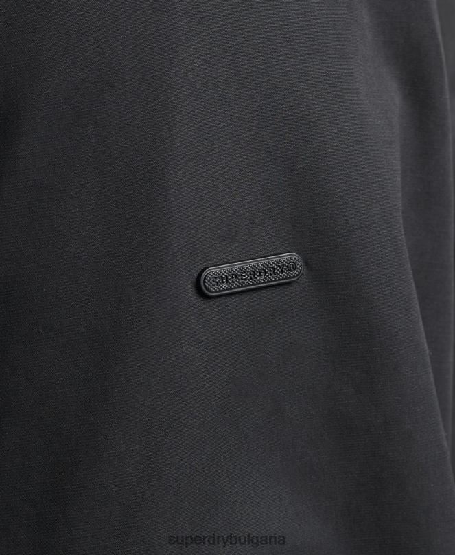 Superdry облекло N00H4611 черен мъже емблематично яке Харингтън