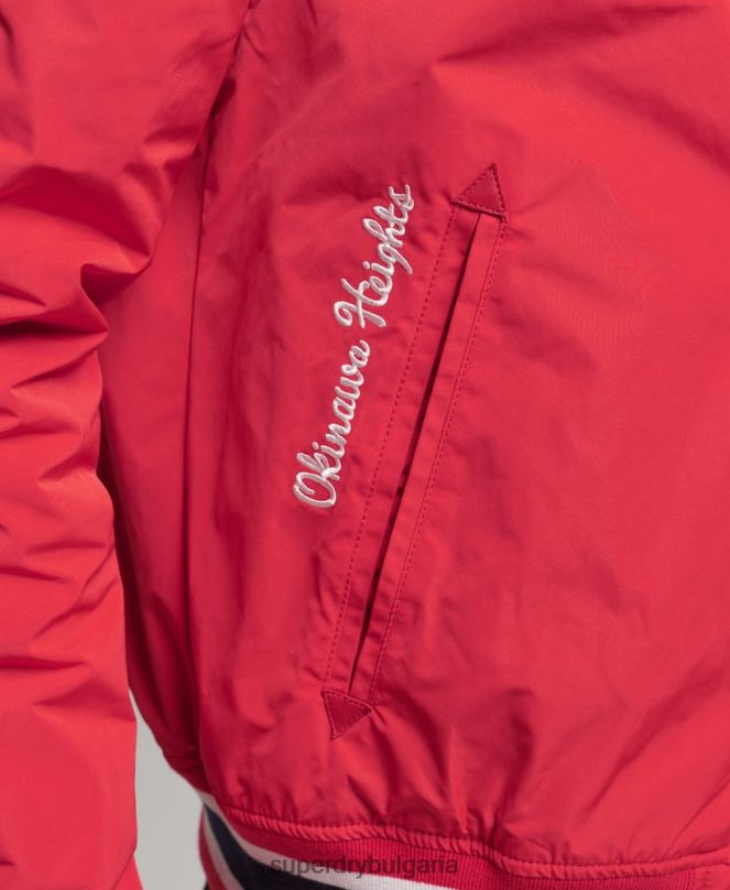 Superdry облекло N00H4612 червен мъже луксозно университетско бомбър яке