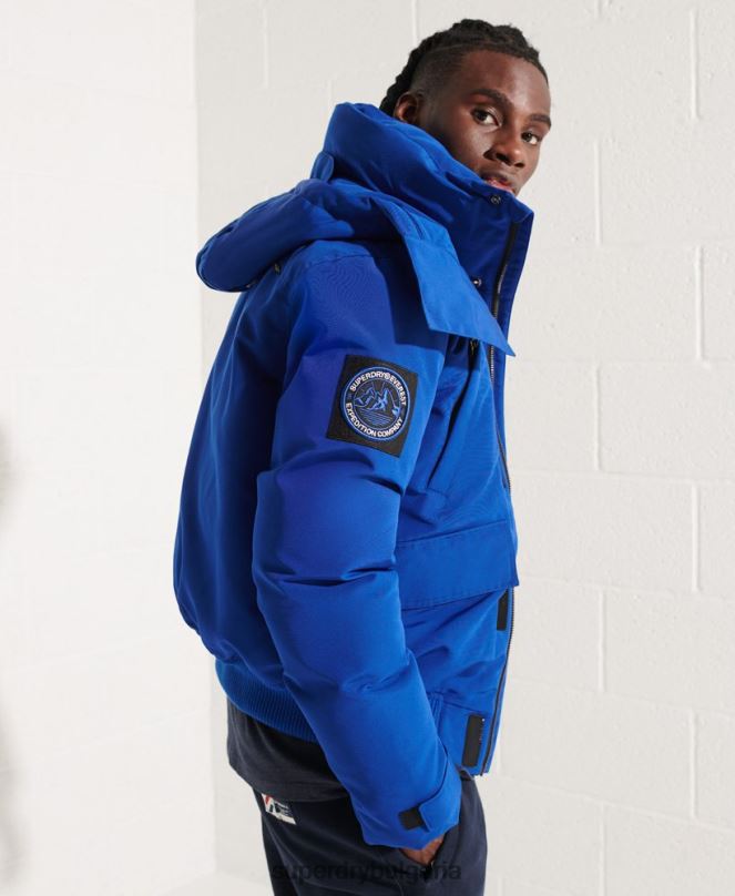 Superdry облекло N00H4615 син мъже бомбър яке Everest