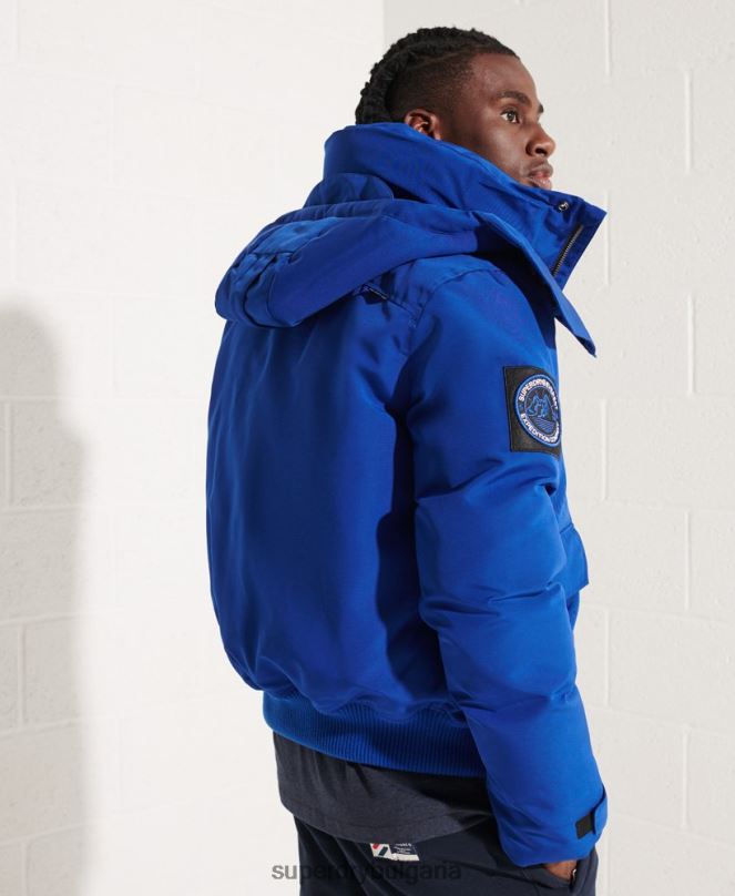 Superdry облекло N00H4615 син мъже бомбър яке Everest