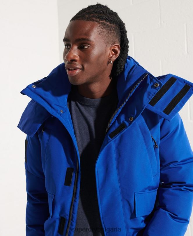 Superdry облекло N00H4615 син мъже бомбър яке Everest