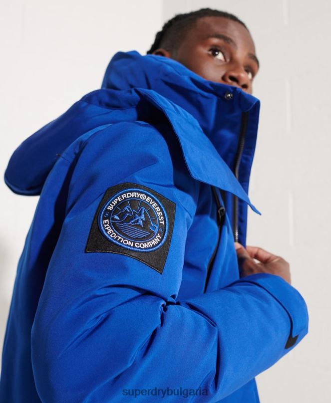 Superdry облекло N00H4615 син мъже бомбър яке Everest