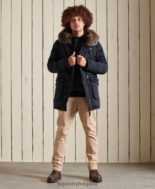 Superdry облекло N00H4618 военноморски флот мъже чинук парка