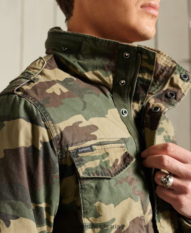 Superdry облекло N00H4619 каки мъже класическо яке за новобранец