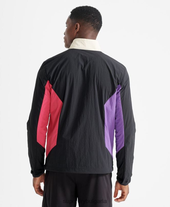 Superdry облекло N00H4620 черен мъже тъкано яке с влак